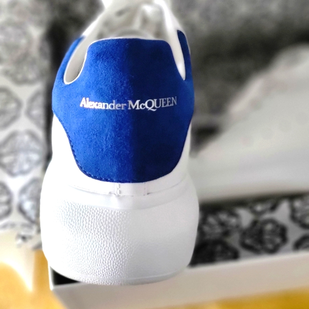 Alexander McQueen White and Blue size seven men.